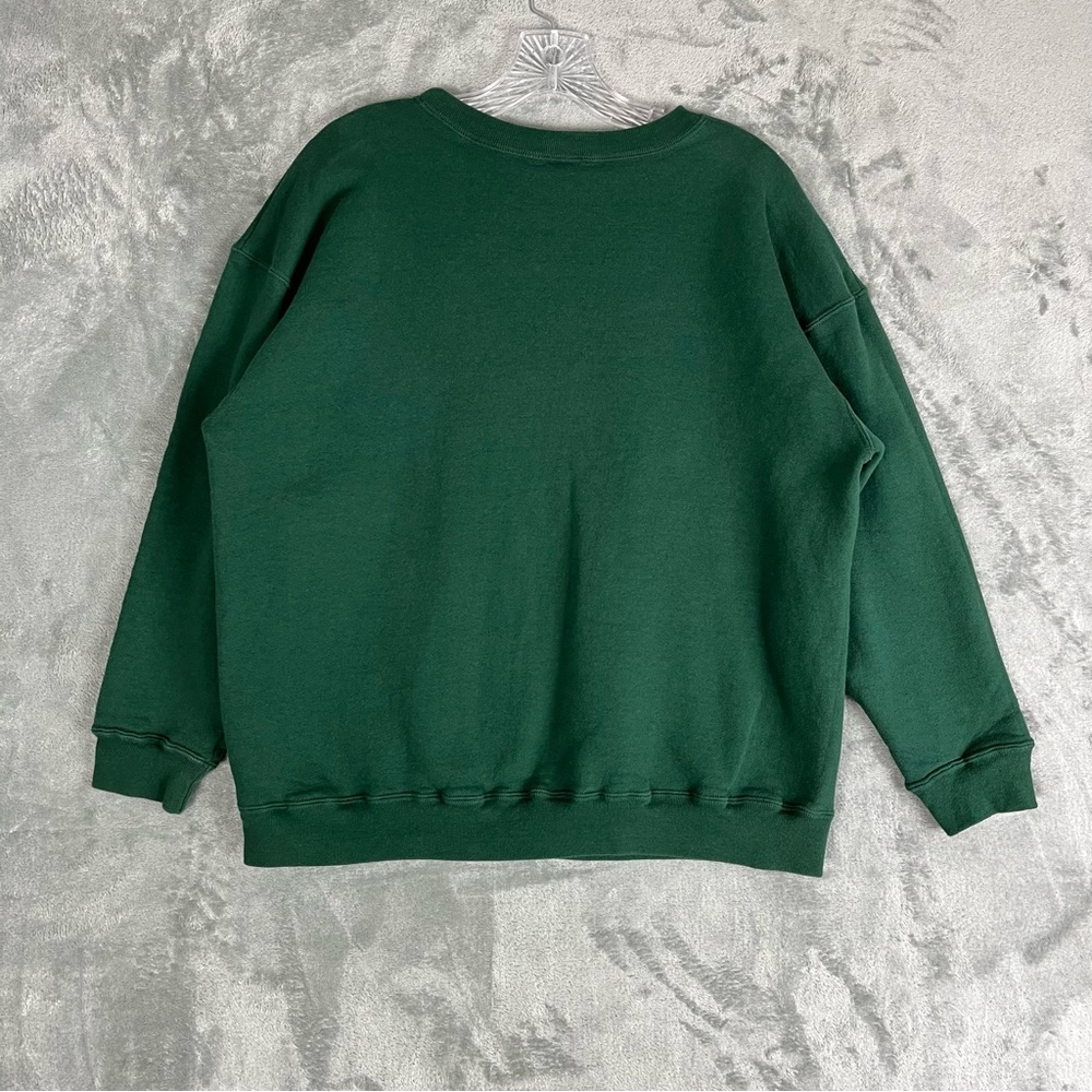 Vintage 90s Y2K Guess Christmas Tree Graphic Sweatshirt OSFA Medium Large Grunge - Picture 6 of 12